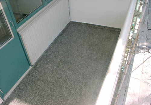 Terrazzoarbeten på ca 500 balkonger i Hagsätra
