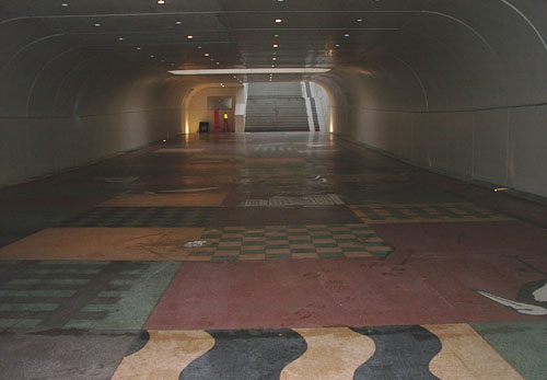 Detalj fr�n g�ngtunneln i Sundbyberg